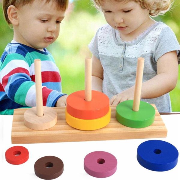 

Wooden Puzzle Stacking Tower Of Hanoi Kid Mathematical Educational Toys Early Education Alpinia Parent-child Interaction Toy