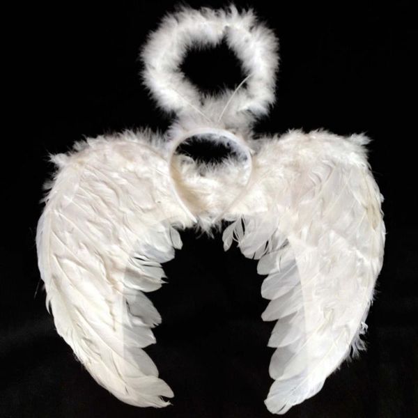 

party masks kids angle wing props cosplay costumes feather headband stick set halloween children