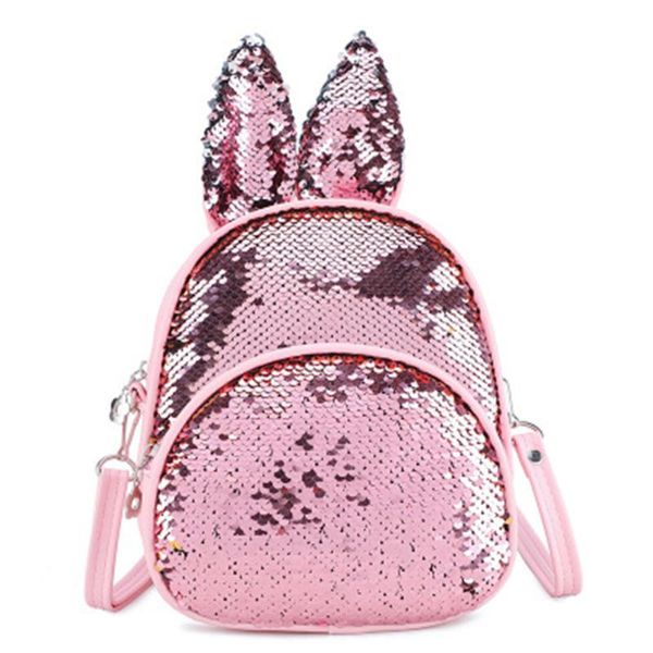 

children kids girl backpack sequins school bag ears zipper for travel bags