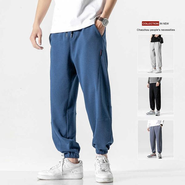 

men's pants japanese fashion jogging men sports loose ankle banded male summer basketball straight sweatpants harem odc9, Black