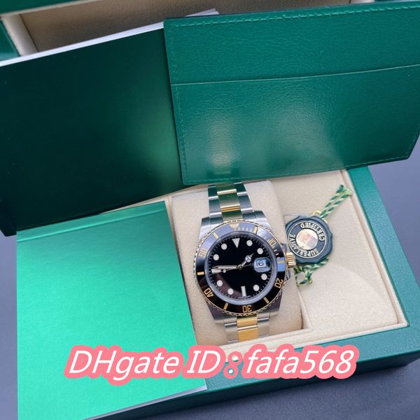 

dh factory watch elementary version 116613 ceramic bezel 2813 automatic movement diving wristwatch mens watches with box r0127a, Slivery;brown