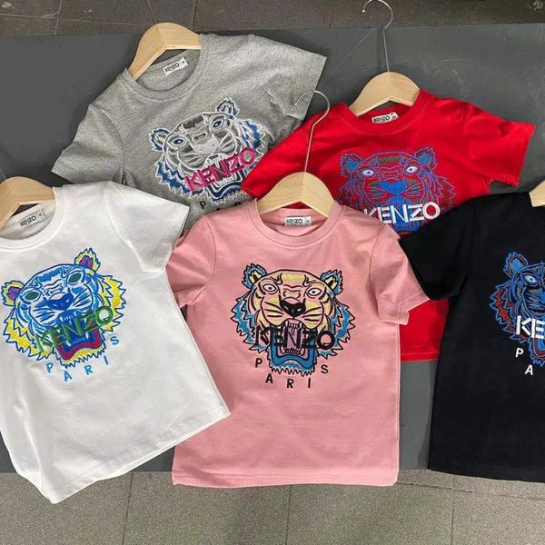 

designer baby kids t-shirt 2021 summer short sleeve clothing fashion boys and girls cotton, Blue