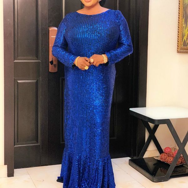 

two piece dress women long celebrate party event sleeve o neck sequined club night occation birthday christmas fashion hisi, White