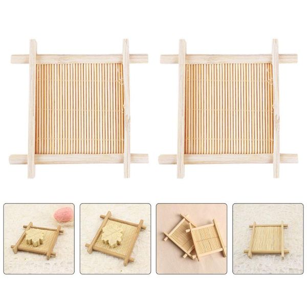

soap dishes 4pcs home creative racks multifunctional draining (beige)