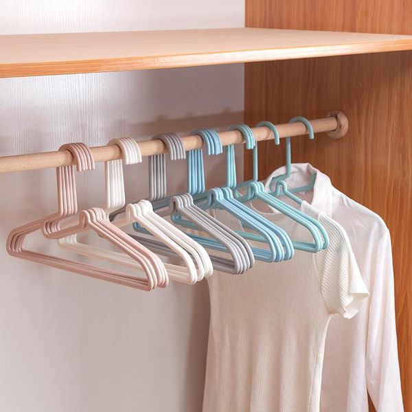 

2/5/10/20pcs clothes hanger racks portable plastic display hangers windproof wardrobe coats shirt clothing organizer &
