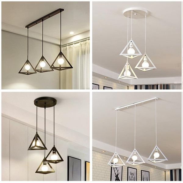 

pendant lamps nordic simple iron industry wind lamp living room dining balcony corridor exhibition hall led single head three meal