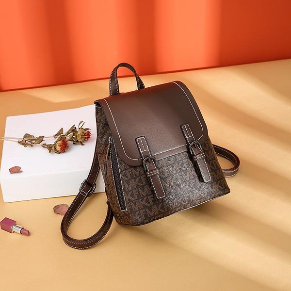 

backpack bag female 2021 tide hit color fashion all-match college style small school retro travel woman man universal
