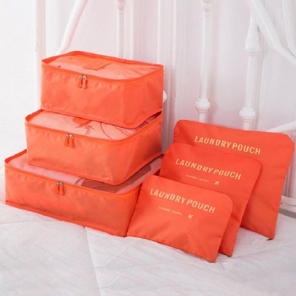 

storage bags 2021 6pcs travel home luggage bag set clothes organizer portable women cosmetic pouch toiletry kit