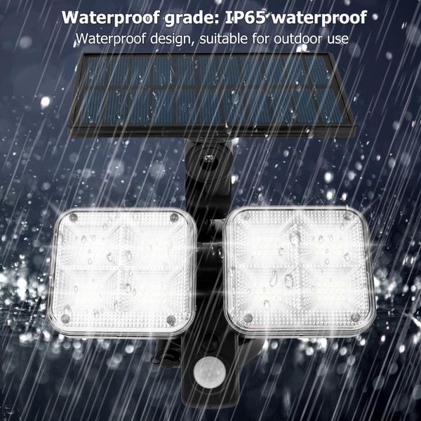 

solar lamps led light outdoor luminaire double head pendant indoor lamp for camping garden decoration