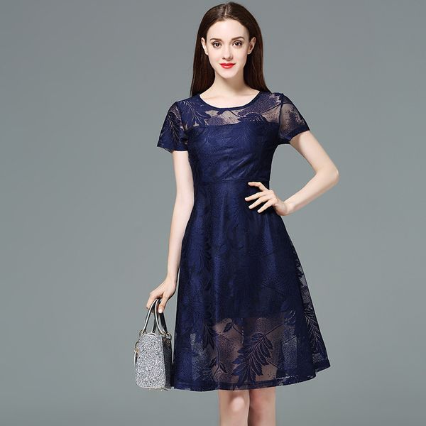 

big yards dresses women's fashion fat mm slim temperament lace 200kg can be worn