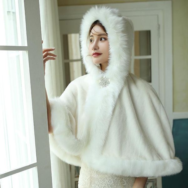 

scarves imitation wool shawl, dress warm evening with a hat cape, Blue;gray