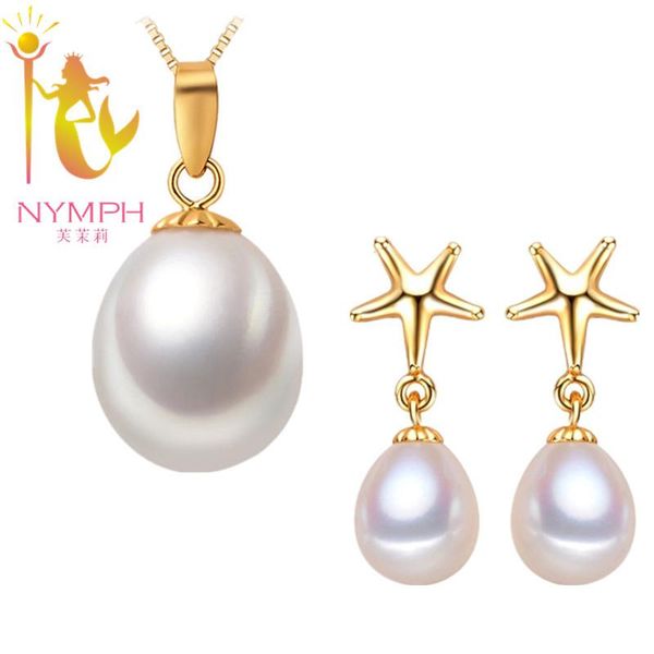 

gaga price nymph natural pearl jewelry sets 100% genuine freshwater 925 silver fine gift for women [tc1019] bracelet, earrings & necklace, Black