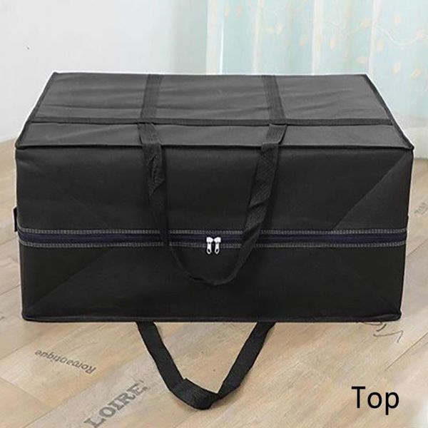 

organizer travel bag business trip move house zipper closure hand luggage non woven fabric portable packing folding quilt duffel bags