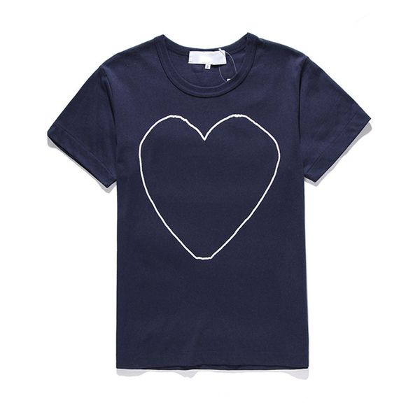 

2021 summer play mens womens t shirt fashion designers tees c051 off harajuku red heart t-shirts cdg white hip-hop clothing 100% cotton, White;black