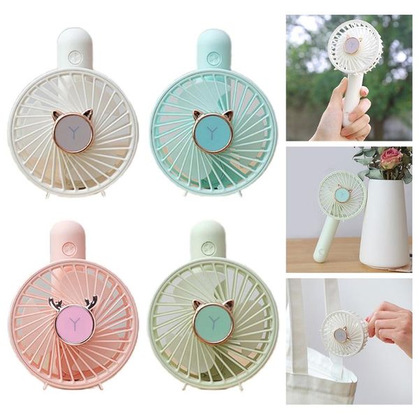 

electric fans 808f portable round shape handheld mini air cooler fan usb rechargeable cooling tools