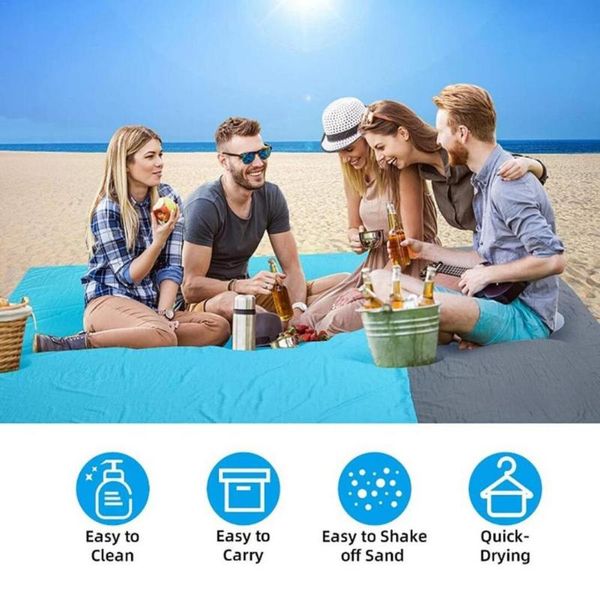 

outdoor pads sand beach blanket mat waterproof picnic for 3-6 persons drop