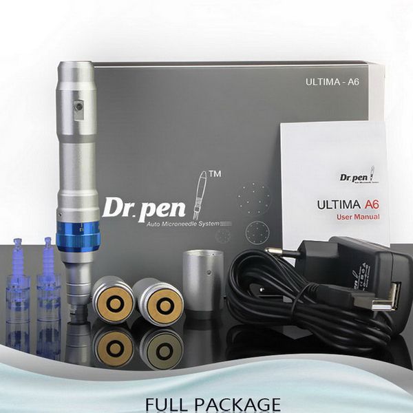 Alta Qualidade Microneedle Dermapen Derma Roller Caneta Recarregável Coréia Dr. Pen Ultima A6 com cartuchos de agulha