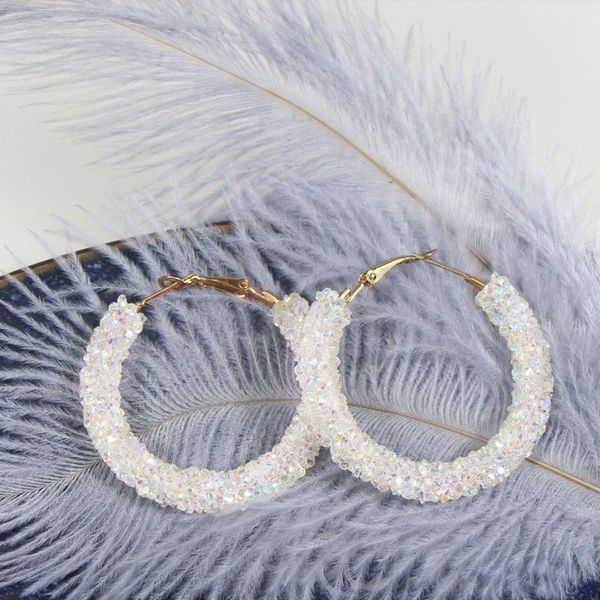 

dangle & chandelier rhinestone korean earrings jewelry for women fashion vintage geometric drop hanging girls accessories, Silver