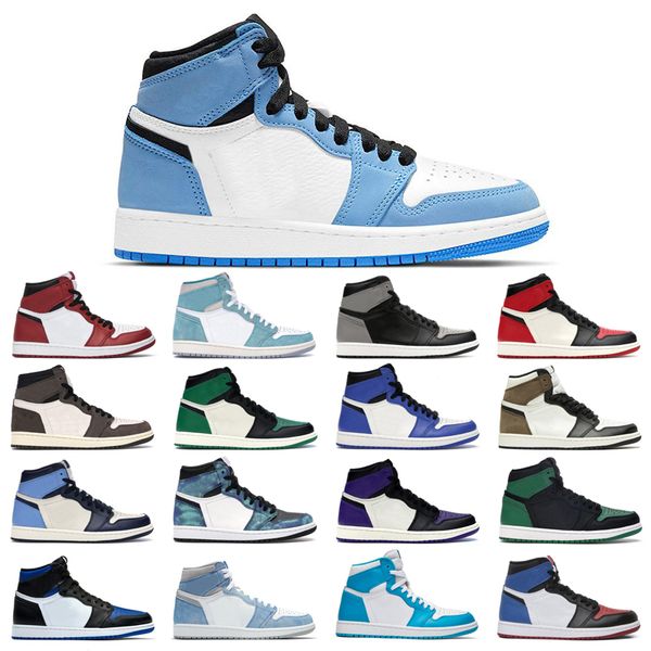 

1s man's basketball shoes turbo green hyper royal unc dark mocha obsidian tie dye court purple bred toe cactus jack chicago game shadow