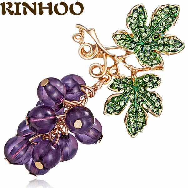

elegant fashion crystal grape brooches for women pearl fruit brooch pin charm jewelry bouquet accessories anniversary giftdio chan contact, Gray