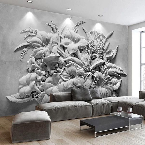 

wallpapers custom po wall papers home decor 3d embossed flower bedroom living room sofa tv background mural wallpaper for walls 3 d