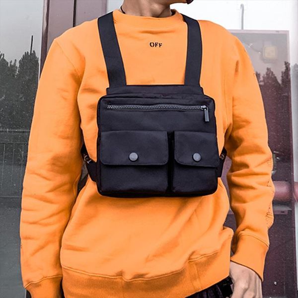 

multi function secret hiding waist bags pocket fashion strap vest hip hop street wear for women,universal chest utility bag g189