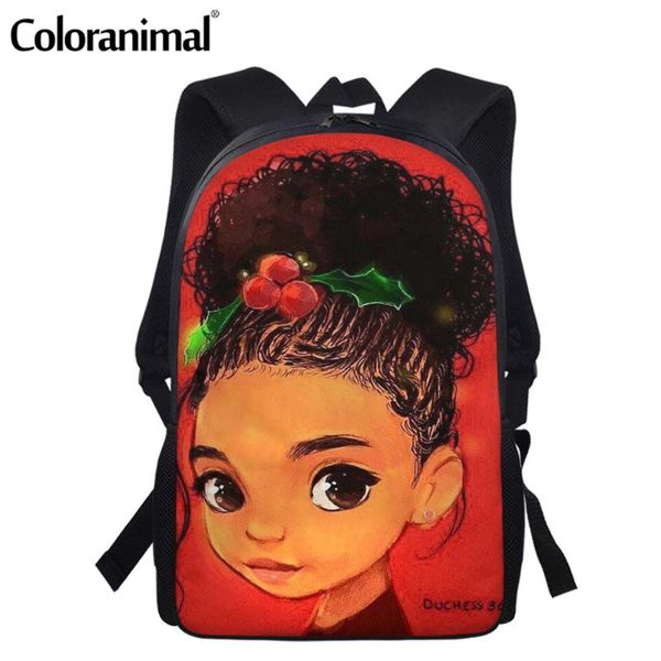 

coloranimal fashion african girls pattern backpack for large book bag children school casual light lapbolsa