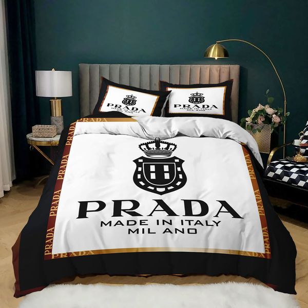 

luxury design letter printing textile bedding set 3 piece set, comfortable and modern style, household goods/holiday gifts/l, including 1 du