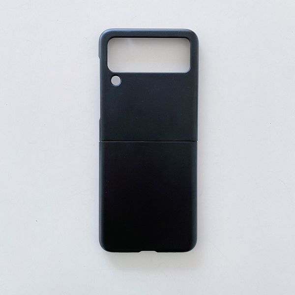 Черные чехлы для телефона для Samsung Z Flip 3 Hard PC Сублимационная простая защитная крышка
