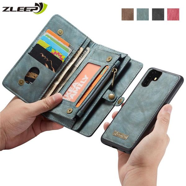 

retro leather removable p30pro case for huawei p20 p30 mate20 pro lite luxury magnetic wallet purse card holder bags cover coque cell phone