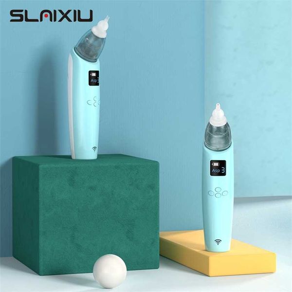 

baby nasal aspirator electric adjustable suction safe hygienic nose cleaner silicone snot sucker for born infant toddler 220209