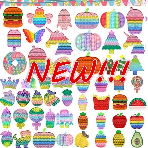 

new fidget toys push it bubble cartoon toy antistress soft sensory gifts reusable squeeze gifts stress reliever interactive board games lx59