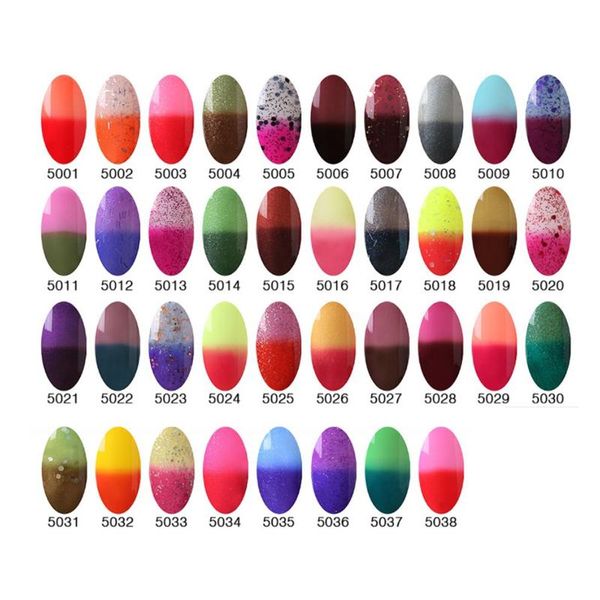 

nail gel polish temperature change 10ml glitter semi permanent uv manicure art decoration extension, Red;pink