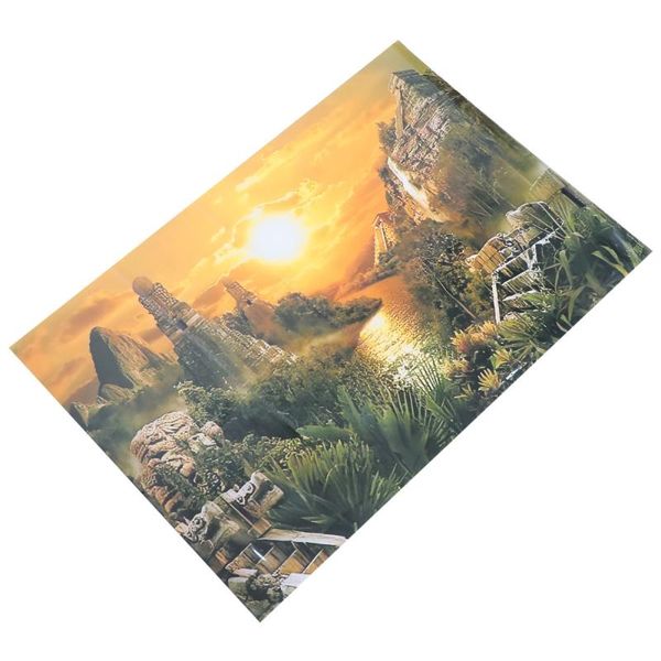 

decorations 1pc fish tank decorative sticker 3d aquarium background painting decor