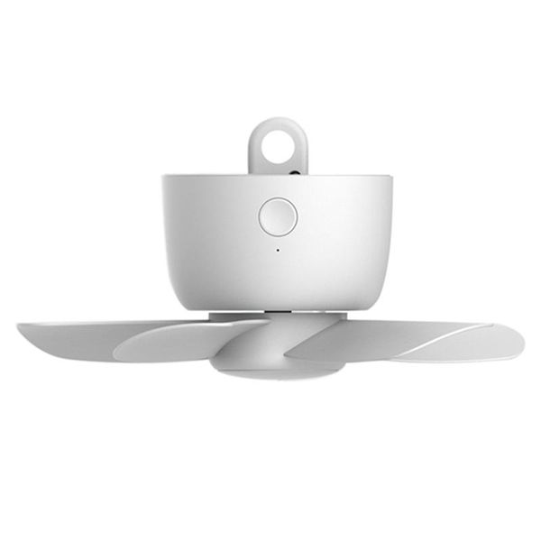 

electric fans ceiling fan,4 leave usb powered rechargeable silent fan with remote control timing for camping bed dorm tent