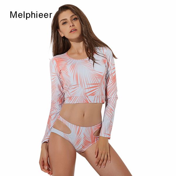 

new orange rash vest bikini womens pad push up swimsuit long sleeve swimwear women bathing suit beachwear plus size xl xxlby a