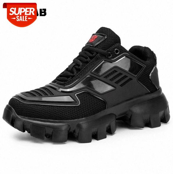 

plus size 39-46 men's fashion sneakers 2021 style lightweight breathable men shoes casual chunky trainers male footwear black #vh29