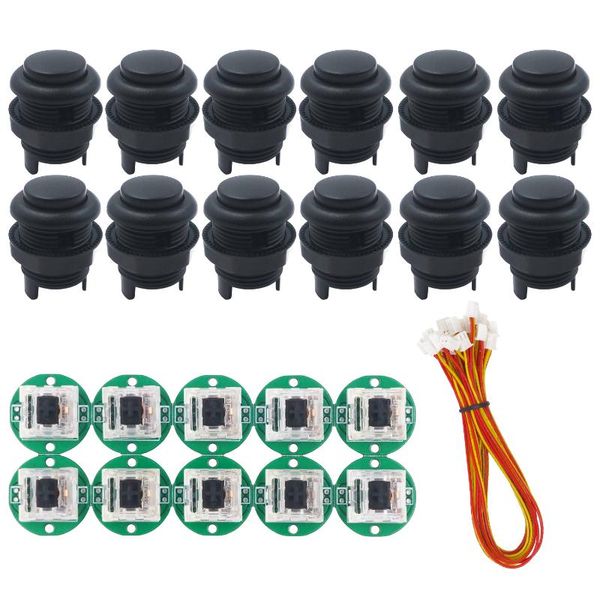 

game controllers & joysticks sj@jx black frosted push button mechanical keyboard switch mafrosted 28mm arcade plastic material