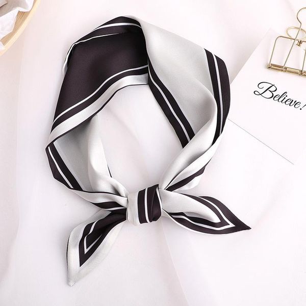 

scarves uxury brand women long silk scarf small handle bag ribbons female head elegant foulard, Blue;gray