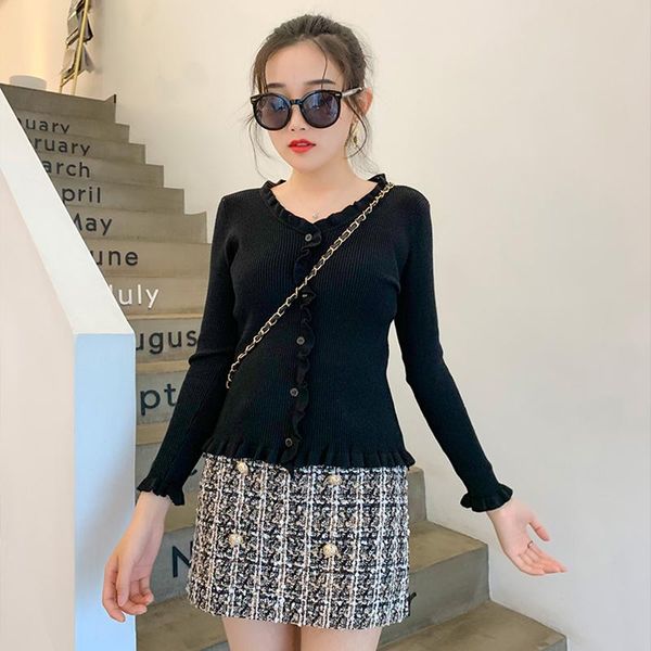 

women's sweaters autumn winter small fresh self-cultivation solid color bottoming shirt sweater womenzz, White;black