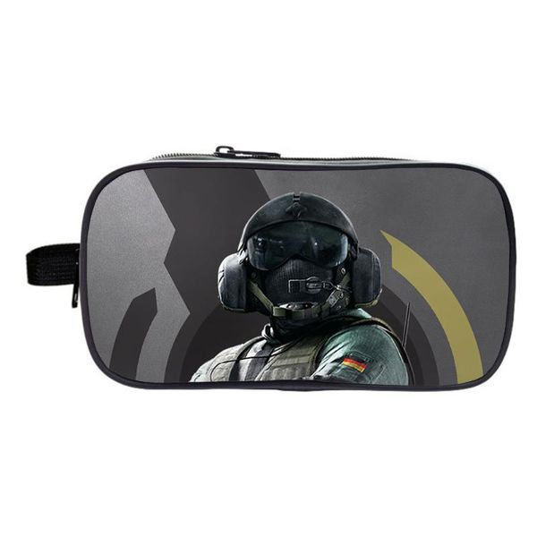 

cosmetic bags & cases game rainbow six siege pencil case big canvas kawaii stationery pen for boys double layer school