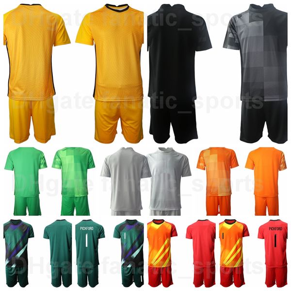 

national team goalie soccer 1 gordon banks jersey set gk goalkeeper peter shilton 1 pickford 13 aaron ramsdale joe hart sport football shirt, Black