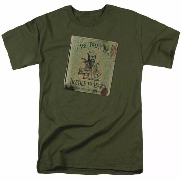 

harry potter beedle the bard t shirt mens licensed wizard movie military green, White;black