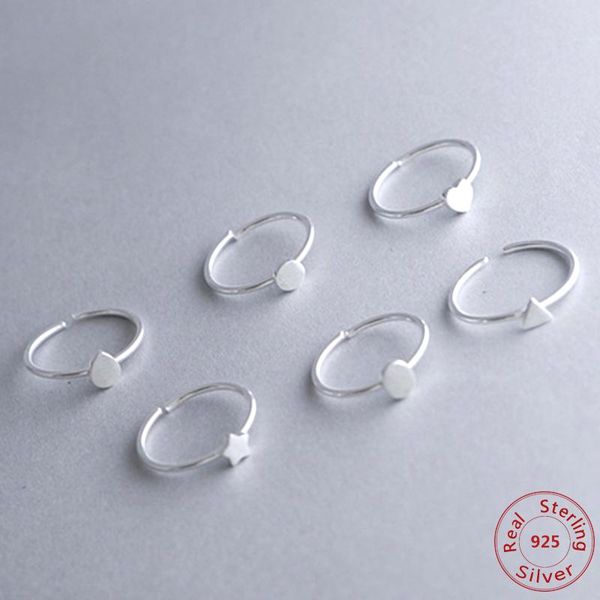 

cluster rings arrivals 925 sterling silver star heart triangle for women adjustable size ring fashion sterling-silver-jewelry, Golden;silver