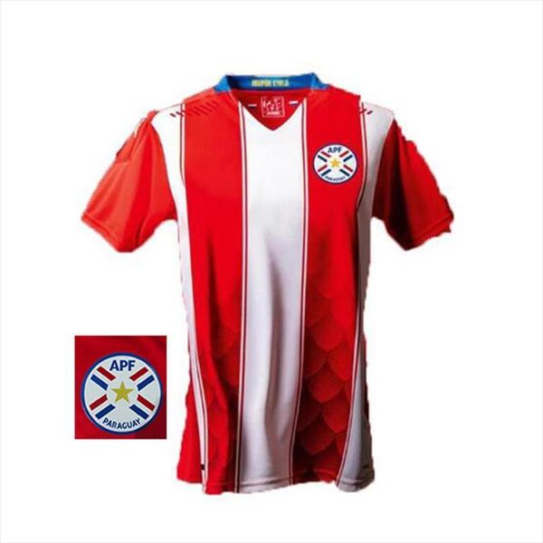 

paraguay shirt home away mens polos camiseta de ftbol apf, White;black