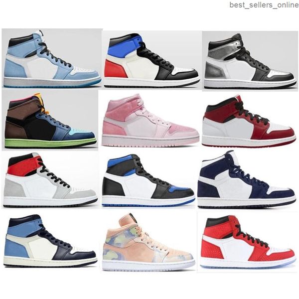 

new 1 high university blue silver toe 3 2.0 bio hack twist mid chicago basketball shoes men 1s crystal pherspective sneakers, Black