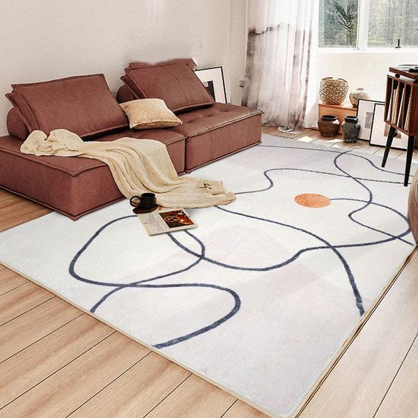 

carpets nordic ins minimalist carpet and rug for living room home modern bedroom cloakroom stirped abstract coffee table floor mat