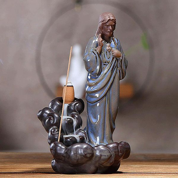 

creatives incense burners jesus virgin backflow home decoration censer religious figurine for ornament lote88 fragrance lamps