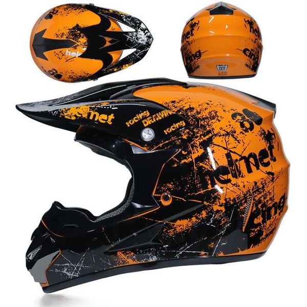 Capacetes de motocicleta Profissional adulto Off Motobiker Helmet Motocross Racing Dirt Bike Capacete de Moto Casco para KidsmotorCycle