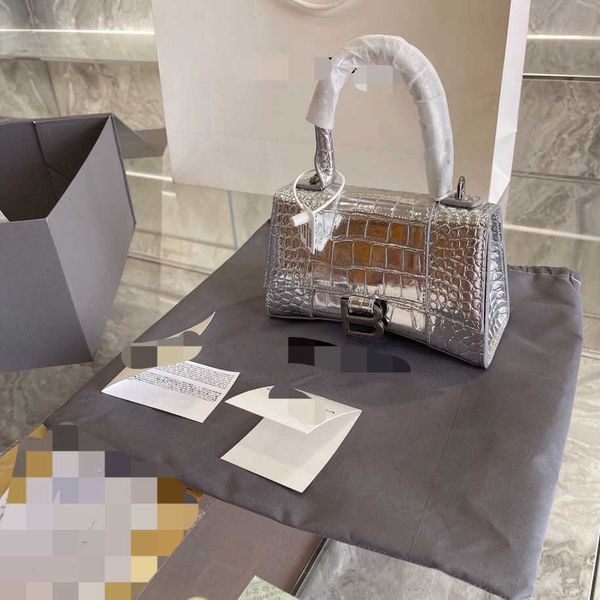 

handbag 2021 new hourglass portable messenger space silver fashion alligator leather handbag zly
